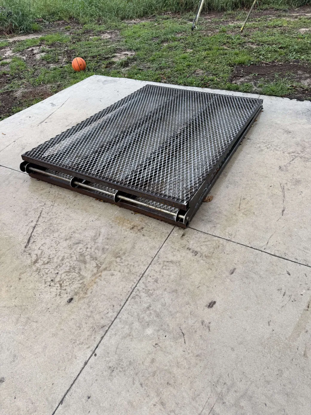 Custom fabricated expanded metal gate panels - iron gate fabrication near me